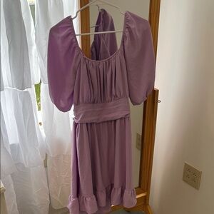 Lavender Puff Sleeve Dress